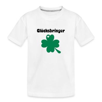 Kleeblatt - Kinder Premium Bio T-Shirt - Weiß - Vorne
