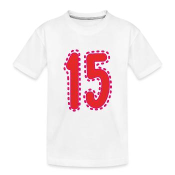 ALLES GUTE ZUM GEBURTSTAG. ALLES GUTE ZUM GEBURTSTAG. JAHRESTAG. - Kinder Premium Bio T-Shirt - Weiß - Vorne