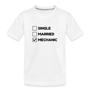 Mechanik / Mechaniker / Auto / Garage - Kinder Premium Bio T-Shirt - Weiß - Vorne