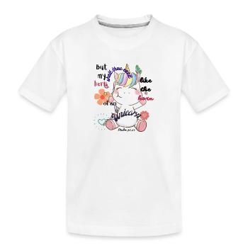 Gesegnetes Einhorn - Kinder Premium Bio T-Shirt - Weiß - Vorne