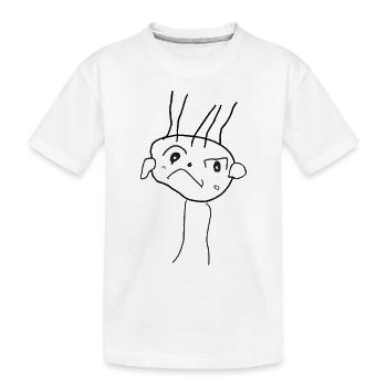 Dessin au trait simple - Visage - Herbert - T-shirt bio Premium Enfant - blanc - Devant