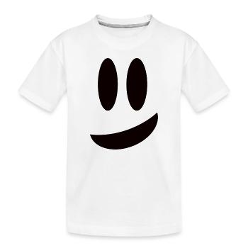 Smile - Lächle - Kids' Premium Organic T-Shirt - white - Front