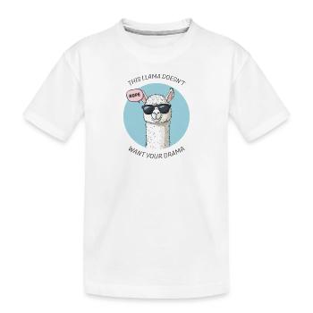 Drame Lama sans drame - T-shirt bio Premium Enfant - blanc - Devant