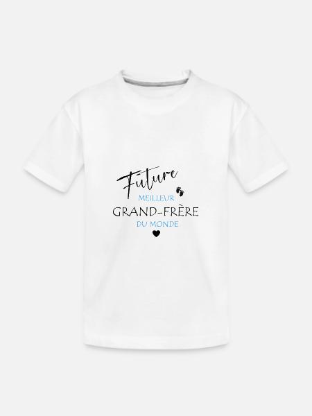 Future meilleur grand-frère du monde - T-shirt bio Premium Enfant - blanc