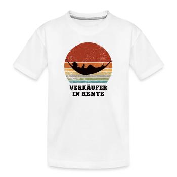Rente Verkäufer Rentner Pension Ruhestand Verkauf - Kinder Premium Bio T-Shirt - Weiß - Vorne