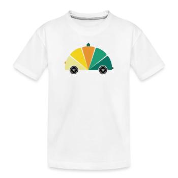 Retro police beetle - Kids' Premium Organic T-Shirt - white - Front