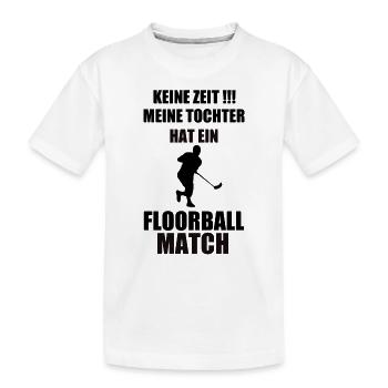 Floorball - Kinder Premium Bio T-Shirt - Weiß - Vorne