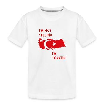 Je ne crie pas je suis turc - T-shirt bio Premium Enfant - blanc - Devant