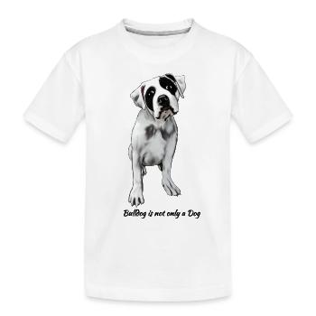 Bulldog - Kinder Premium Bio T-Shirt - Weiß - Vorne