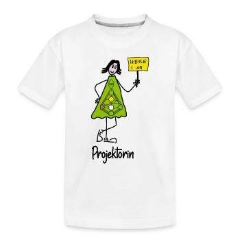 Projektorin - Kinder Premium Bio T-Shirt - Weiß - Vorne
