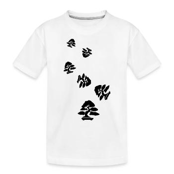 Bonsai icon Symbol - Kinder Premium Bio T-Shirt - Weiß - Vorne