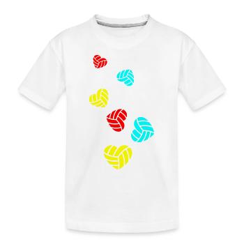 Cœur de volleyball - T-shirt bio Premium Enfant - blanc - Devant
