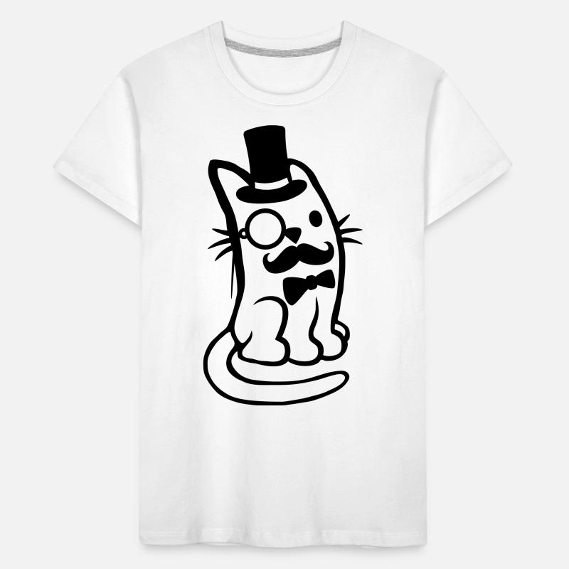Herr Katze Bart Mann Kinder Premium Bio T-Shirt