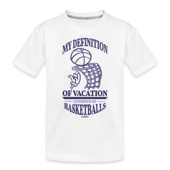Urlaub Basketball Trainer Spieler Geschenke - Kinder Premium Bio T-Shirt - Weiß - Vorne
