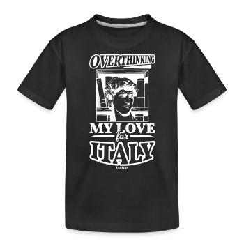 Italien - Kinder Premium Bio T-Shirt - Schwarz - Vorne