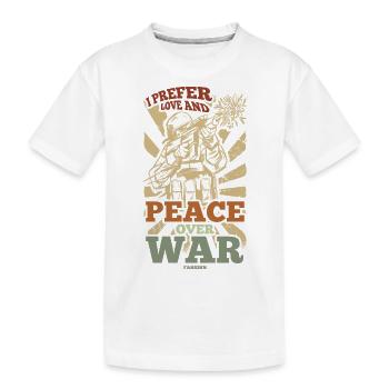 I prefer peace and love - Kids' Premium Organic T-Shirt - white - Front