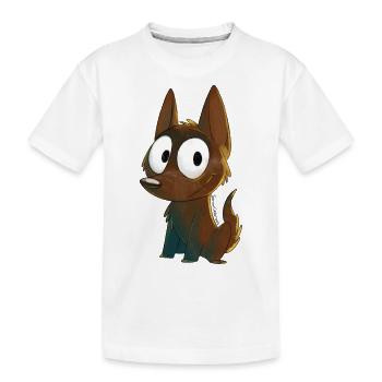 Kelpie chocolate - Kids' Premium Organic T-Shirt - white - Front
