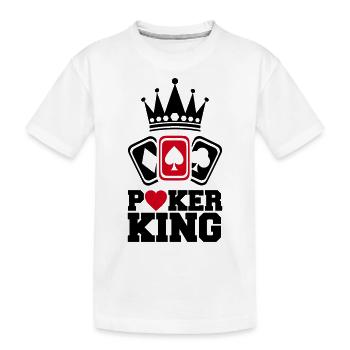 Roi du poker - T-shirt bio Premium Enfant - blanc - Devant