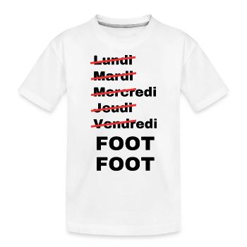 week-end foot - T-shirt bio Premium Enfant - blanc - Devant