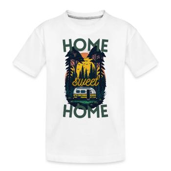 Camping, Home Sweet Home, Happy Camper - T-shirt bio Premium Enfant - blanc - Devant