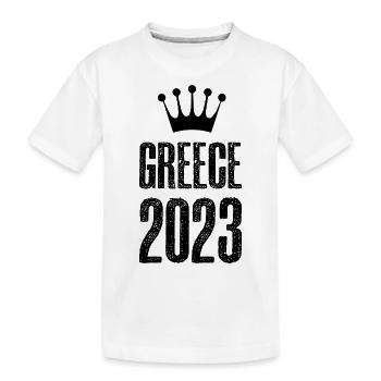 Grèce 2023 Couronne - T-shirt bio Premium Enfant - blanc - Devant