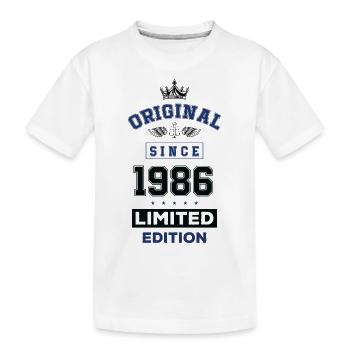 1986 limited edition Geburtstag - Kinder Premium Bio T-Shirt - Weiß - Vorne