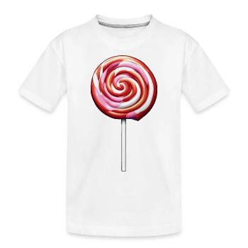 Lutscher / Lolli Pop / Süßigkeit / schlecken / süß - Kinder Premium Bio T-Shirt - Weiß - Vorne