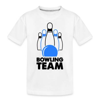 Équipe de bowling - T-shirt bio Premium Enfant - blanc - Devant