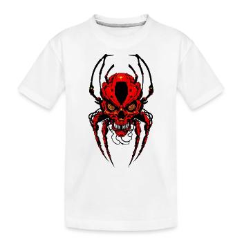 Crâne d’araignée - T-shirt bio Premium Enfant - blanc - Devant