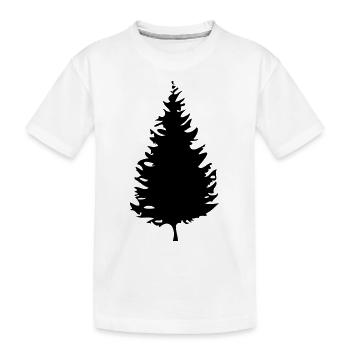 if shade outlined, nature, silhouette, forest, - Kids' Premium Organic T-Shirt - white - Front