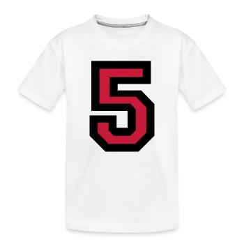 Numéro cinq - le numéro 5 - T-shirt bio Premium Enfant - blanc - Devant