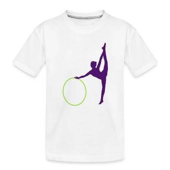 Gymnastik - Kinder Premium Bio T-Shirt - Weiß - Vorne