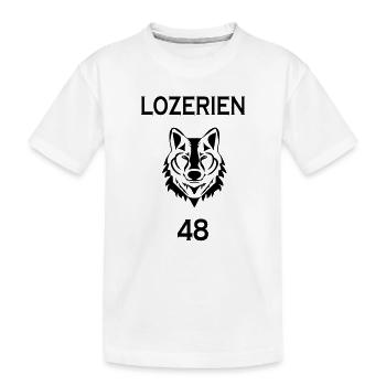 Lozerian - Kinder Premium Bio T-Shirt - Weiß - Vorne