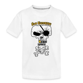 SAN ESCOBAR - Piratenflagge / Totenkopf - Kinder Premium Bio T-Shirt - Weiß - Vorne