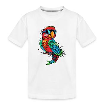 Vogelliebhaber Tier Papagei Vogel Zootiere - Kinder Premium Bio T-Shirt - Weiß - Vorne