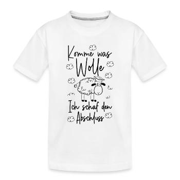 KOMME WAS WOLLE ICH SCHAF DEN ABSCHLUSS 2026 - Kinder Premium Bio T-Shirt - Weiß - Vorne