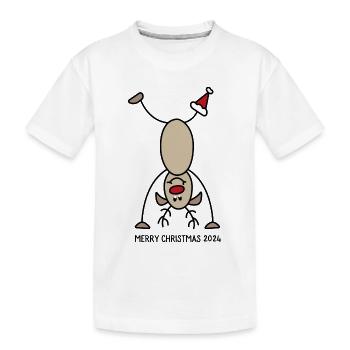 christmas 2024 - Kinder Premium Bio T-Shirt - Weiß - Vorne