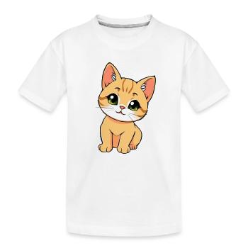 Chat mignon - T-shirt bio Premium Enfant - blanc - Devant