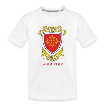 Languedoc - Kinder Premium Bio T-Shirt - Weiß - Vorne