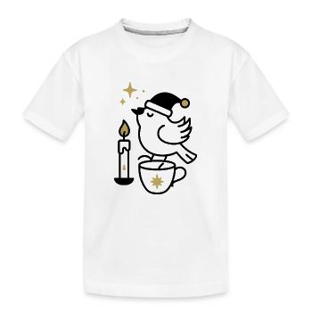 Golden Shooting Star Night - Kids' Premium Organic T-Shirt - white - Front
