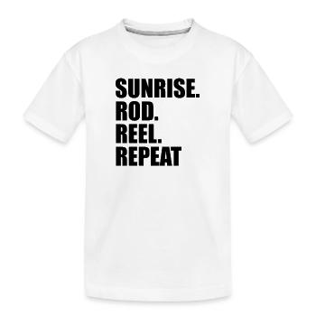 Sunrise Rutenrolle Repeat - Kinder Premium Bio T-Shirt - Weiß - Vorne