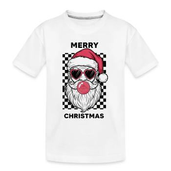 Merry Christmas - Kinder Premium Bio T-Shirt - Weiß - Vorne