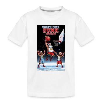 Équipe de dunks du pôle nord de basketball de Santa Dunking - T-shirt bio Premium Enfant - blanc - Devant