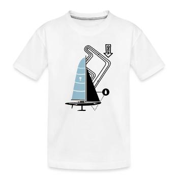 Parcours de régate moderne de voilier Yacht Yacht - T-shirt bio Premium Enfant - blanc - Devant