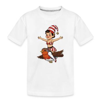 Fille name dans le dos, Robin - T-shirt bio Premium Enfant - blanc - Devant