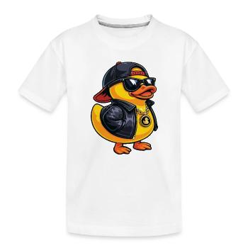 Cool Rubber Duck Duck Lover Duckie Duckling - Kids' Premium Organic T-Shirt - white - Front
