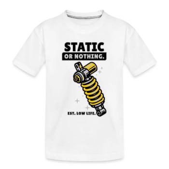 Conception de réglage statique ou rien : faible durée de vie - T-shirt bio Premium Enfant - blanc - Devant