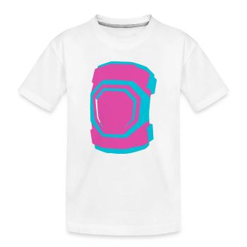 Knee Pads Roller Skating Roller Derby Skating - Kids' Premium Organic T-Shirt - white - Front