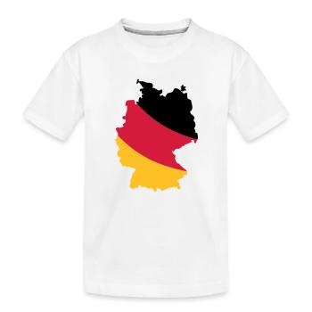 Deutschland Karte - Kinder Premium Bio T-Shirt - Weiß - Vorne