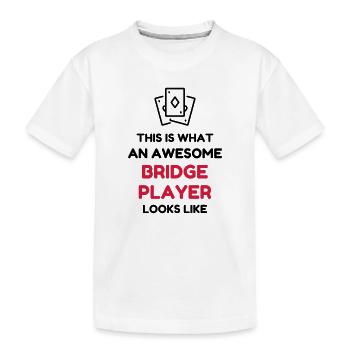 bridge / bridgeur / bridgeuse / cartes - T-shirt bio Premium Enfant - blanc - Devant
